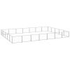 Dog Kennel Silver 376.7 ftÂ² Steel