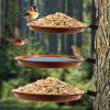 2 Pack hanging foldable hummingbird feeder; bird feeder; bird water feeder; creative bird nest in the garden; with brackets