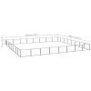 Dog Kennel Black 688.9 ftÂ² Steel