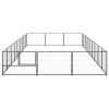 Dog Kennel Black 290.6 ftÂ² Steel