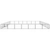 Dog Kennel Black 753.5 ftÂ² Steel