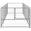 Dog Kennel Silver 53.8 ftÂ² Steel