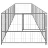 Dog Kennel Silver 75.3 ftÂ² Steel