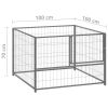 Dog Kennel Silver 39.4"x39.4"x27.6" Steel