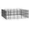 Outdoor Dog Kennel Steel 357.1 ftÂ²