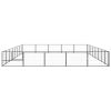 Dog Kennel Black 430.6 ftÂ² Steel