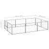 Dog Kennel Silver 64.6 ftÂ² Steel