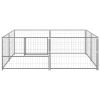 Dog Kennel Silver 43.1 ftÂ² Steel