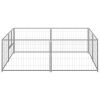 Dog Kennel Silver 43.1 ftÂ² Steel