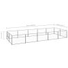 Dog Kennel Silver 107.6 ftÂ² Steel