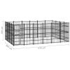 Outdoor Dog Kennel Steel 238.1 ftÂ²