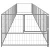 Dog Kennel Silver 96.9 ftÂ² Steel