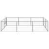 Dog Kennel Silver 64.6 ftÂ² Steel