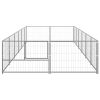 Dog Kennel Silver 129.2 ftÂ² Steel