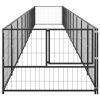 Dog Kennel Black 107.6 ftÂ² Steel