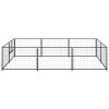 Dog Kennel Black 64.6 ftÂ² Steel